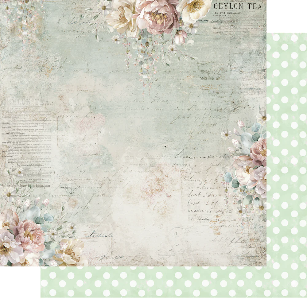 Uniquely Creative - Tea & Tranquility - 12x12 Moments of Stillness Paper (1/sheet)