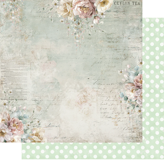 Uniquely Creative - Tea & Tranquility - 12x12 Moments of Stillness Paper (1/sheet)