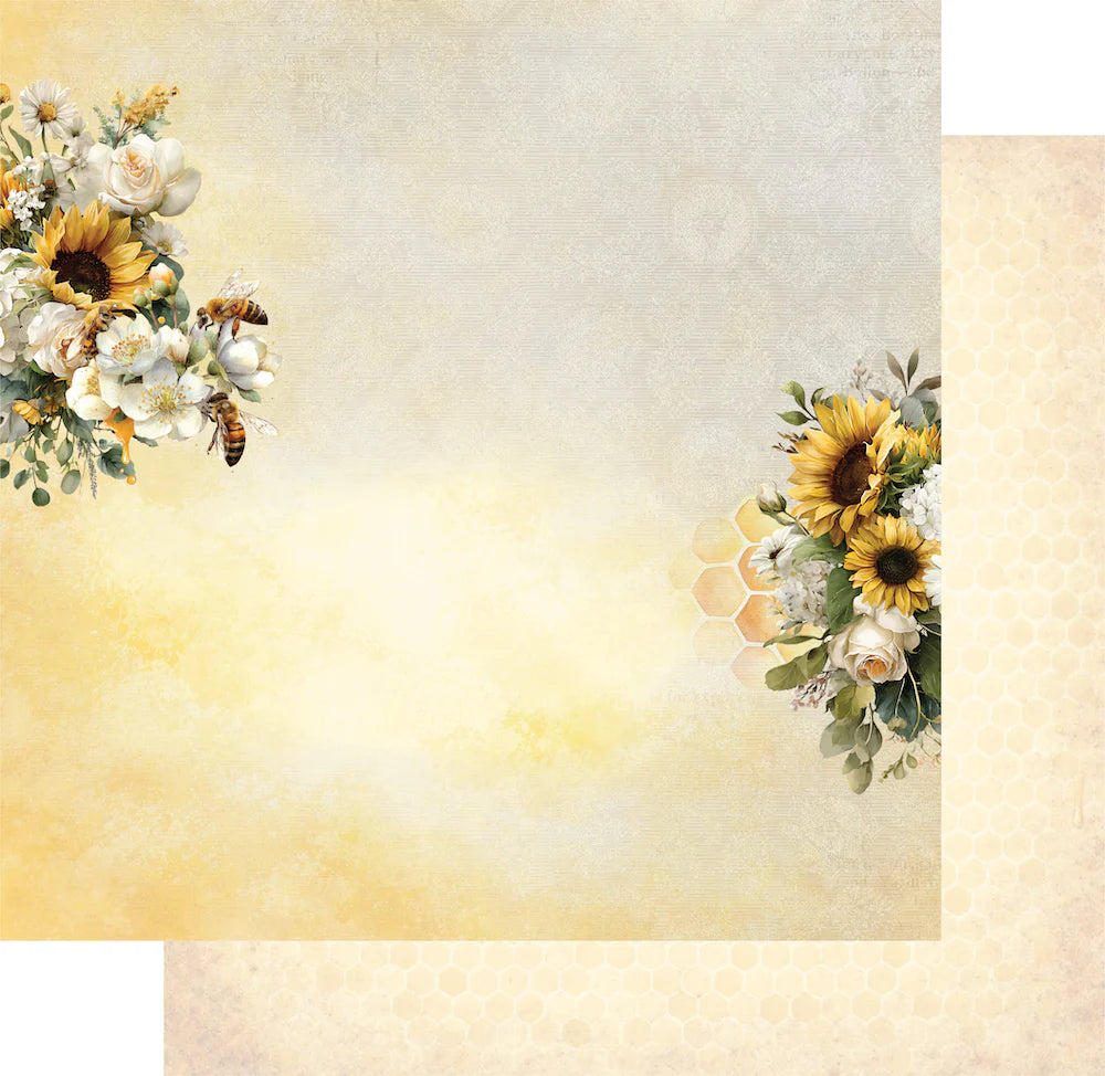 Uniquely Creative - Sweet as Honey - 12x12 Sunday Garden Paper (1/sheet)