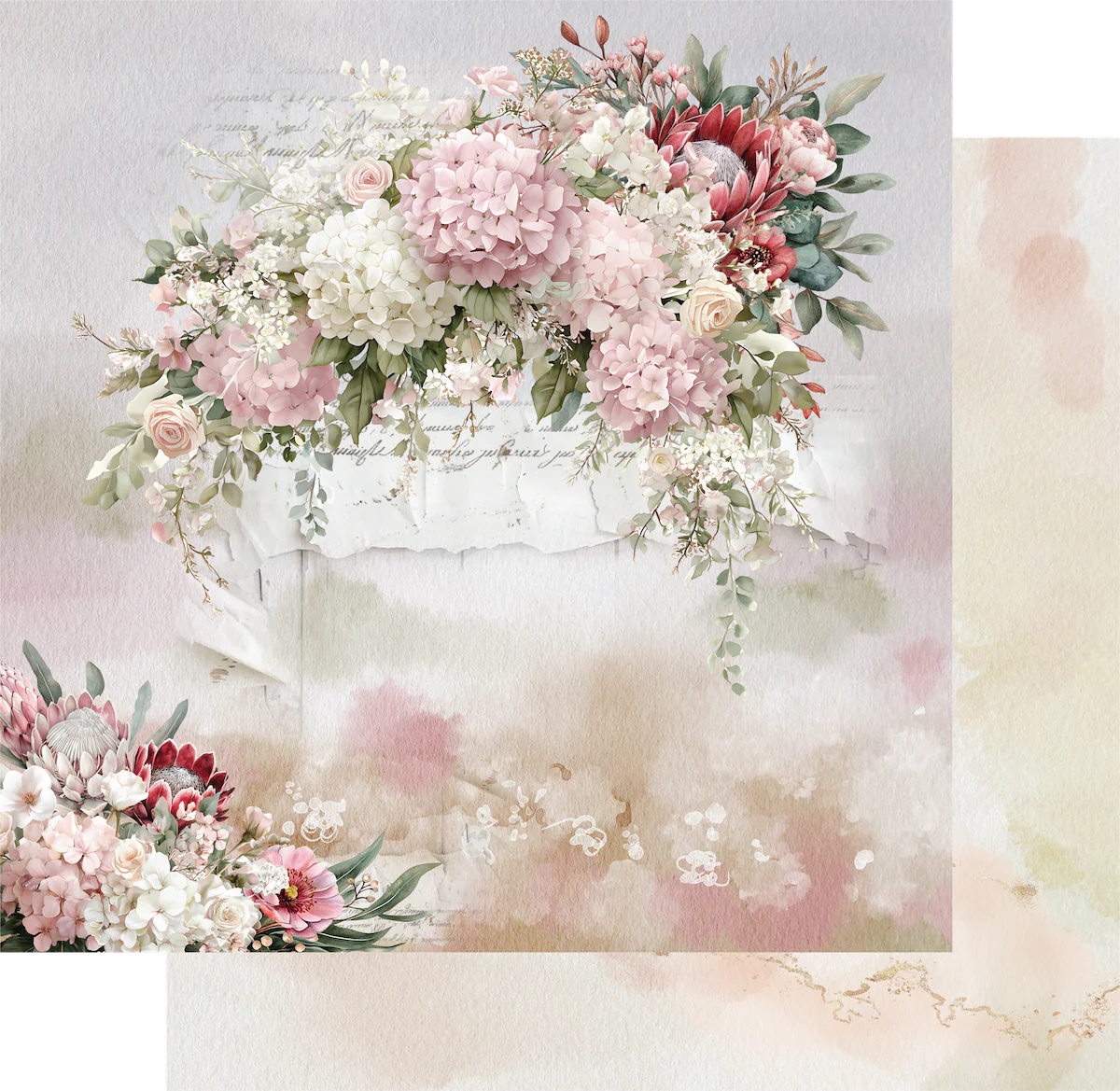 Uniquely Creative - 12x12 Matilda's Garden Paper (1/sheet) Paperbark Blooms