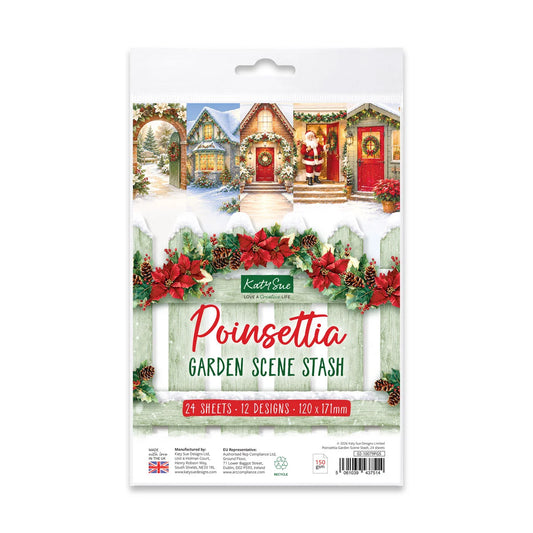 Katy Sue -  Poinsettia Garden Scene Stash (12/sheets) (2026)