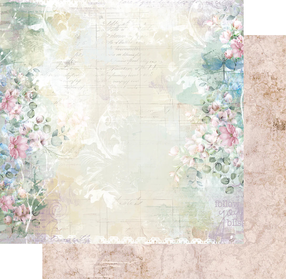 Uniquely Creative -  12x12 A Study of Blooms Paper (1/sheet) - Advent 2025