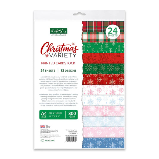 Katy Sue - Christmas Variety Printed Cardstock (12/sheets)