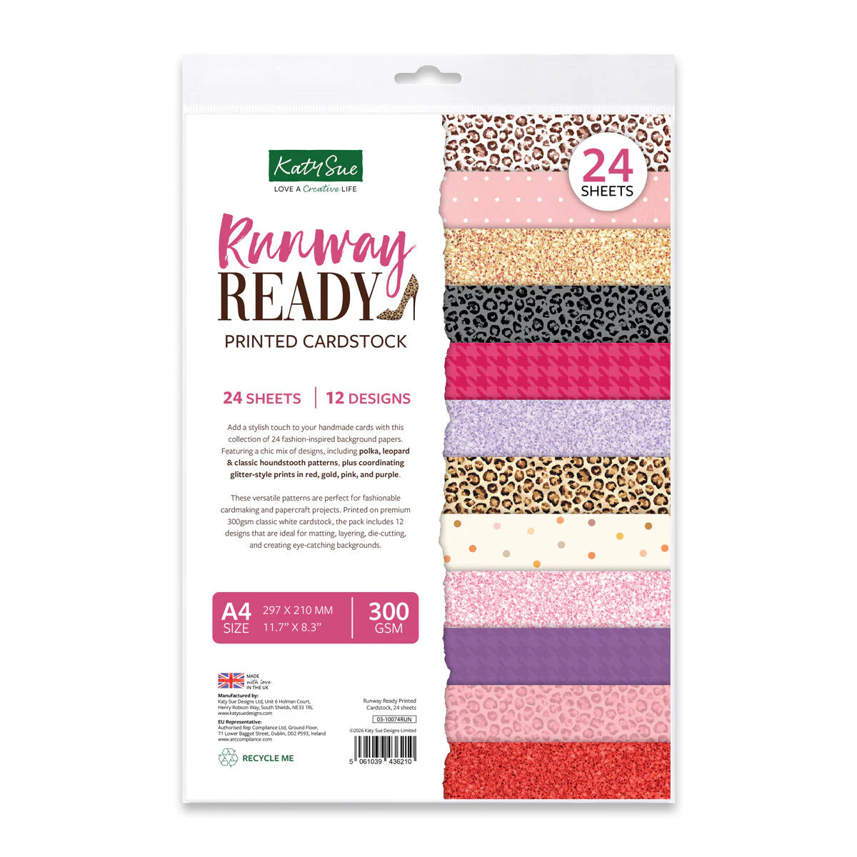 Katy Sue - Runway Ready Printed Cardstock (12/sheets) (Rose Couture Collection)