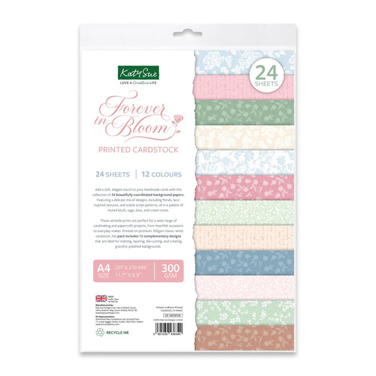 Katy Sue - Forever in Bloom Printed Cardstock (12/sheets)