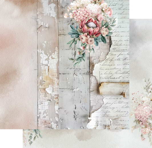 Uniquely Creative - 12x12 Written Home Paper (1/sheet) Paperbark Blooms