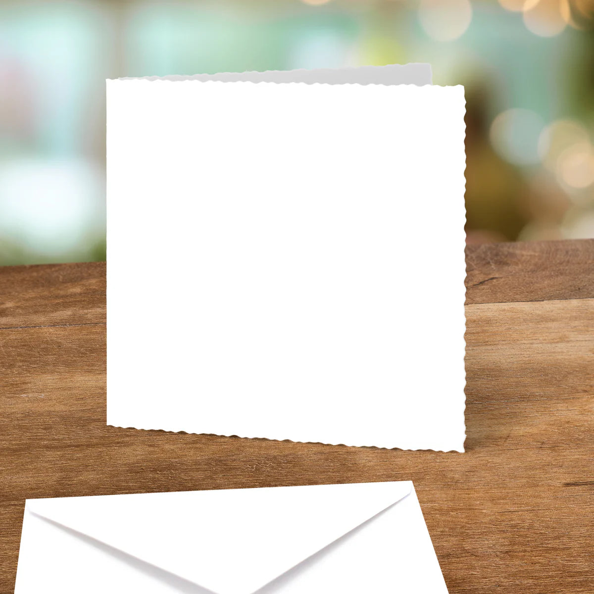 Katy Sue - White Deckle Edged Cards & Envelopes (6/pack) Mixed Sizes