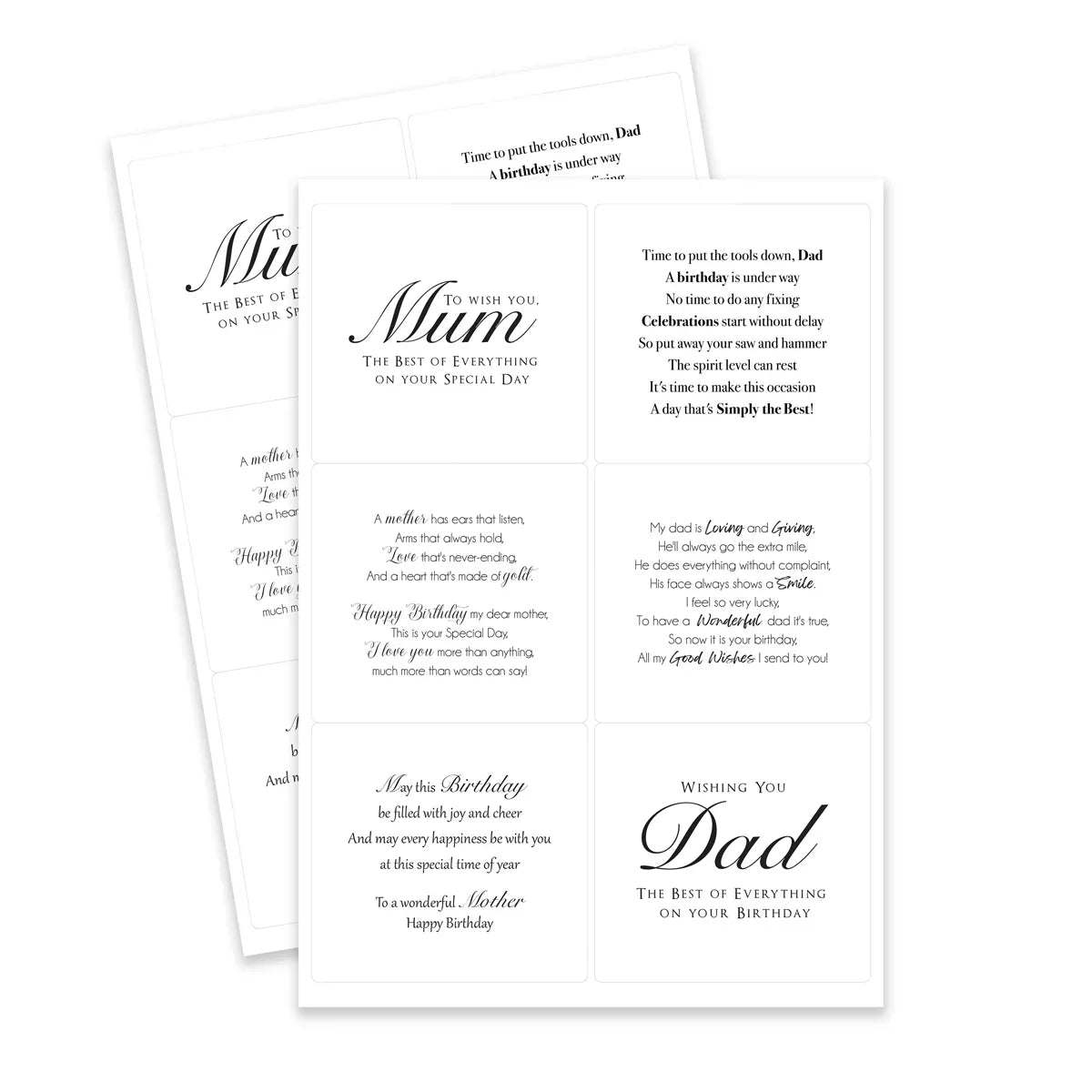 Katy Sue - Family & Friends Peelables (72/pack)