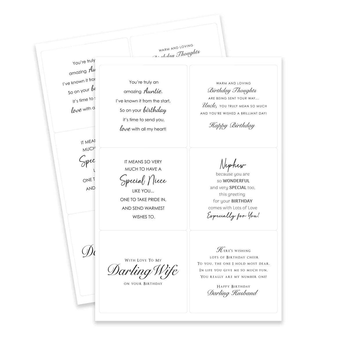 Katy Sue - Family & Friends Peelables (72/pack)