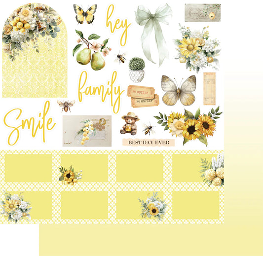 Uniquely Creative - Sweet as Honey - 12x12 The Sweet Life Paper (1/sheet)