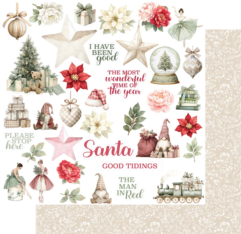 Uniquely Creative - Christmas Keepsakes - 12x12 Good Tidings Paper (1/sheet) (Oct 26)