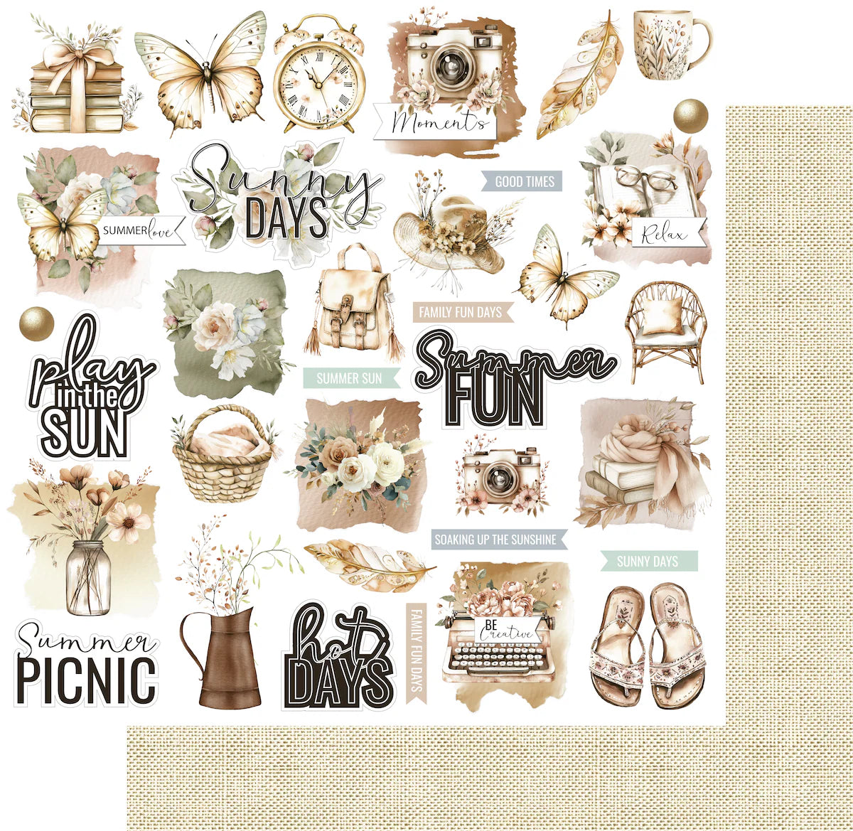 Uniquely Creative -  12x12 Soak up the Sun Paper (1/sheet) (Bohemian Escape)