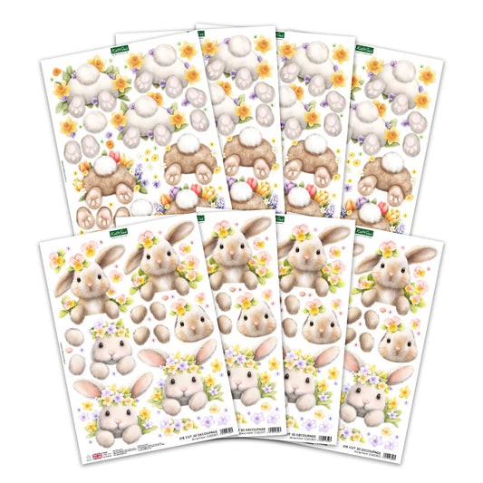 Katy Sue - Die Cut Decoupage – Bunny Kisses & Fluffy Tails (2/pack)