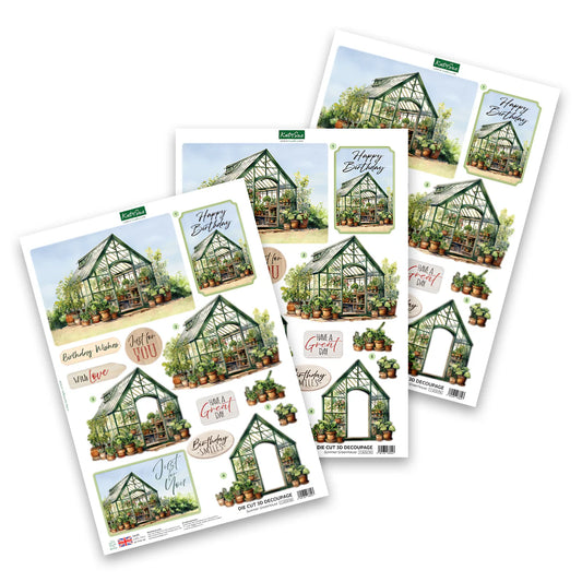 Katy Sue - 3D Die Cut Decoupage - Summer Greenhouse (1/sheet)