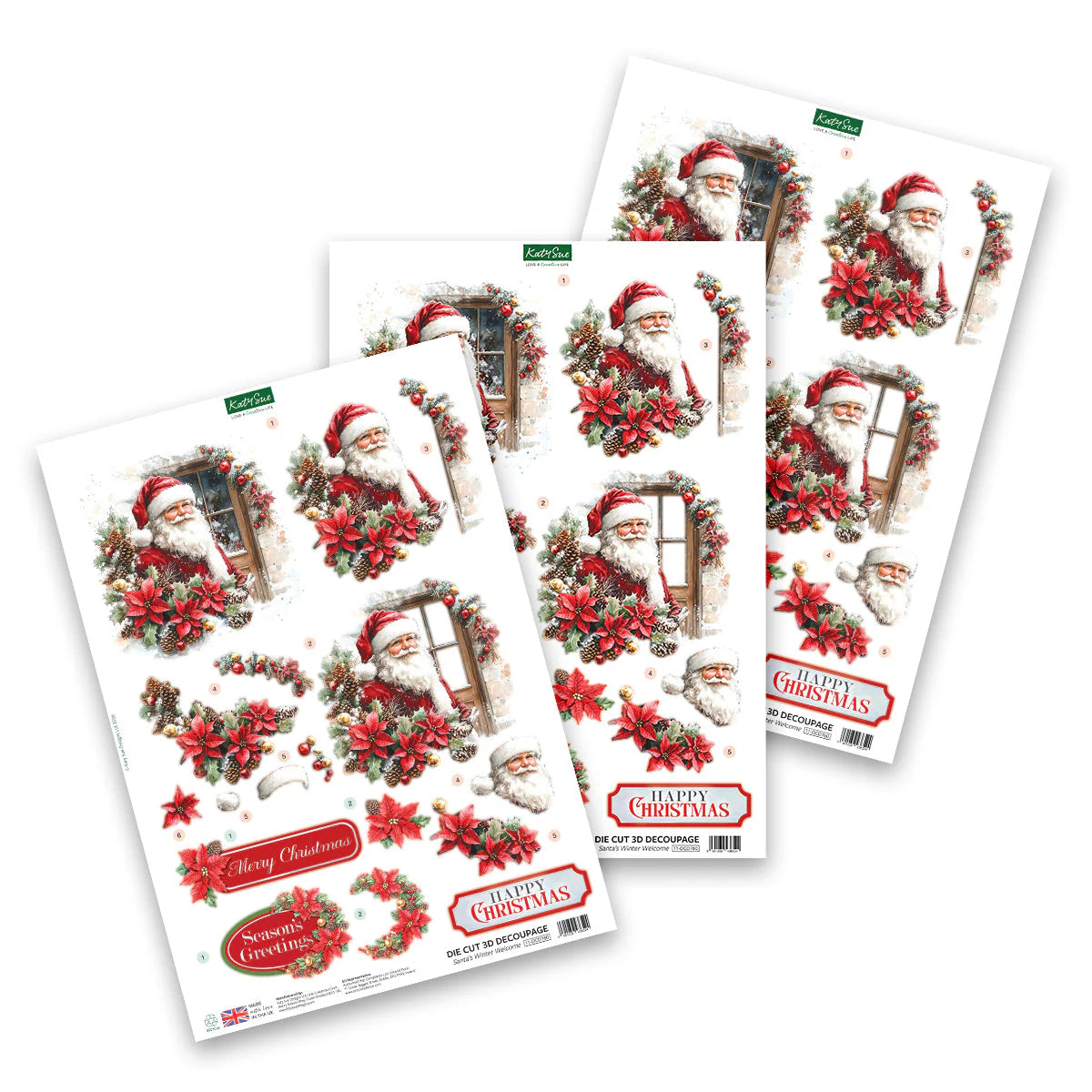 Katy Sue - Die Cut Decoupage – Santa's Winter Welcome (1/sheet))