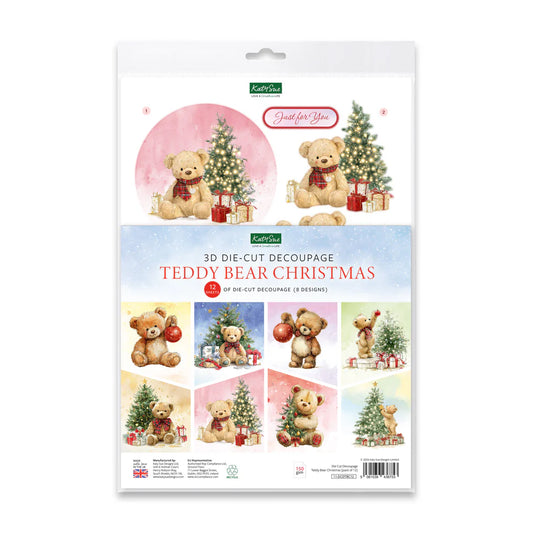 Katy Sue - Teddy Bear Christmas ( 4/pack)