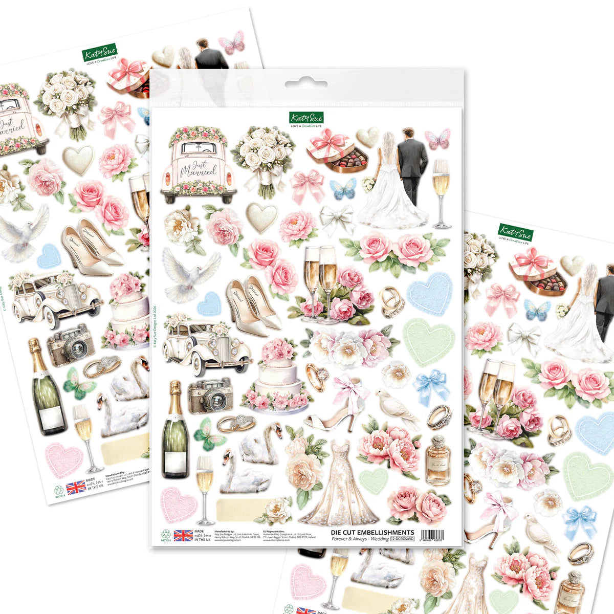 Katy Sue - Forever & Always Die Cut Wedding Embellishments (1/sheet)