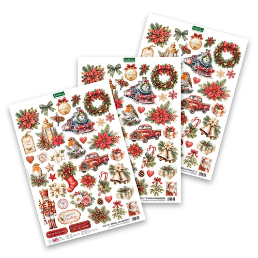 Katy Sue - Nostalgic Christmas Die Cut Embellishments, (1/sheet1) (2026)