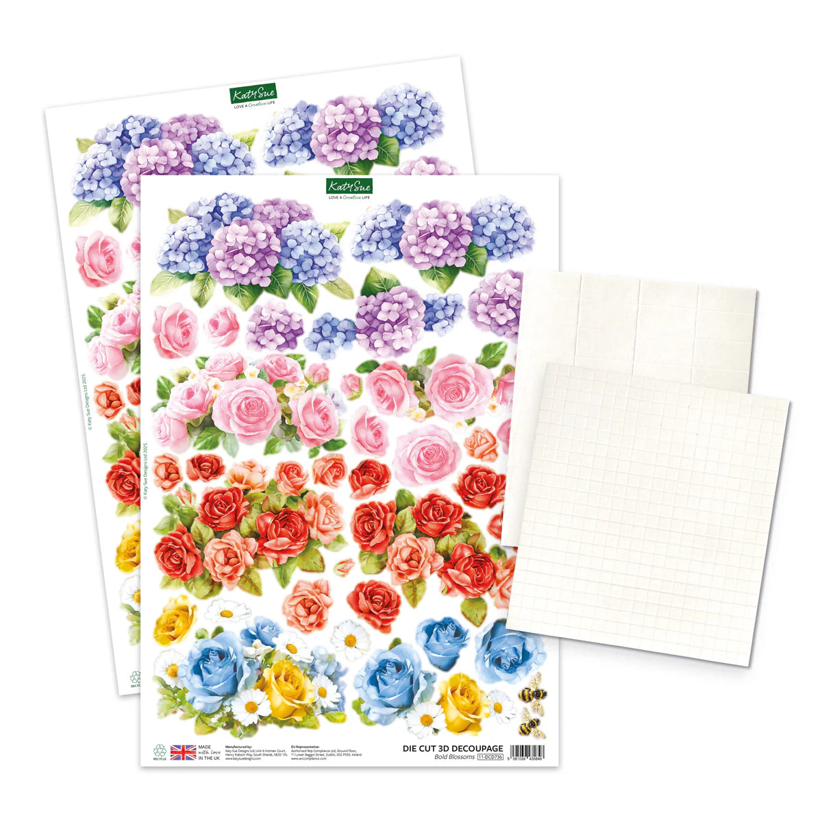 Katy Sue - Teacup Bouquet Card Making Kit (4 pack)