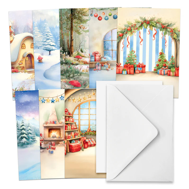 Katy Sue - Cosy Christmas Gnomes Card Making Kit (8/pack)