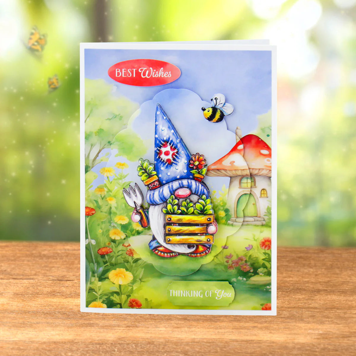Katy Sue - The Garden Gnomes Card Making Kit (4 pack)