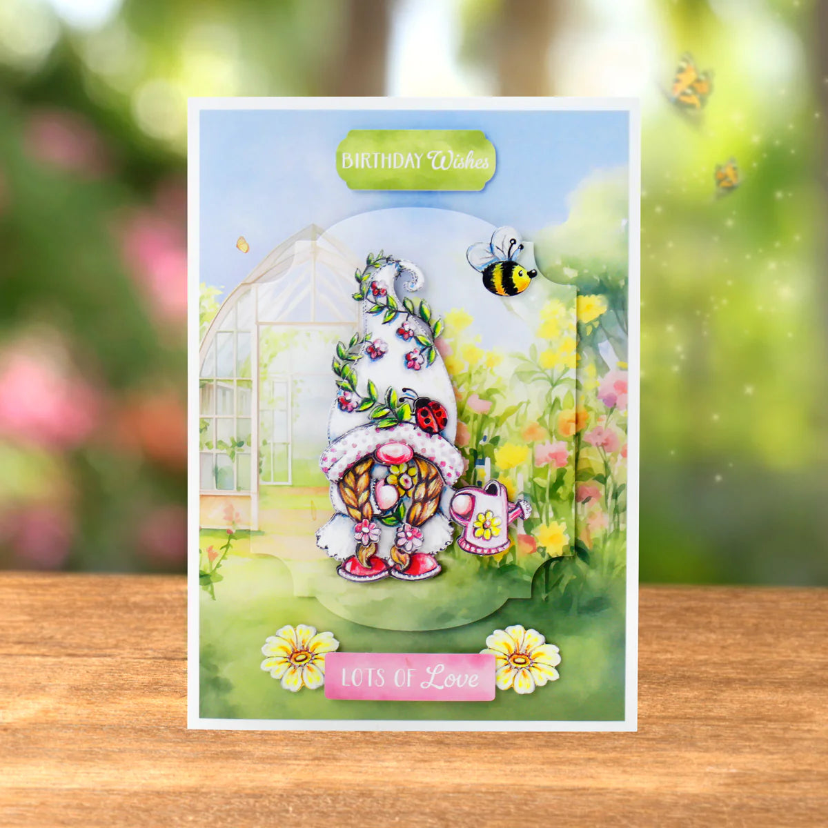 Katy Sue - The Garden Gnomes Card Making Kit (4 pack)