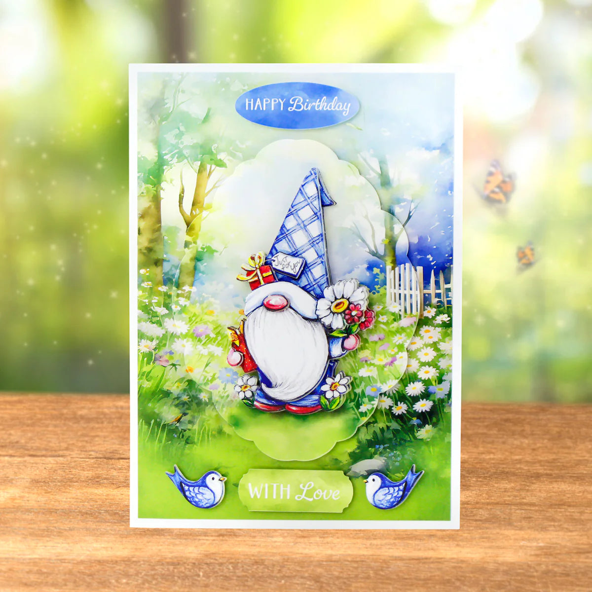 Katy Sue - The Garden Gnomes Card Making Kit (4 pack)