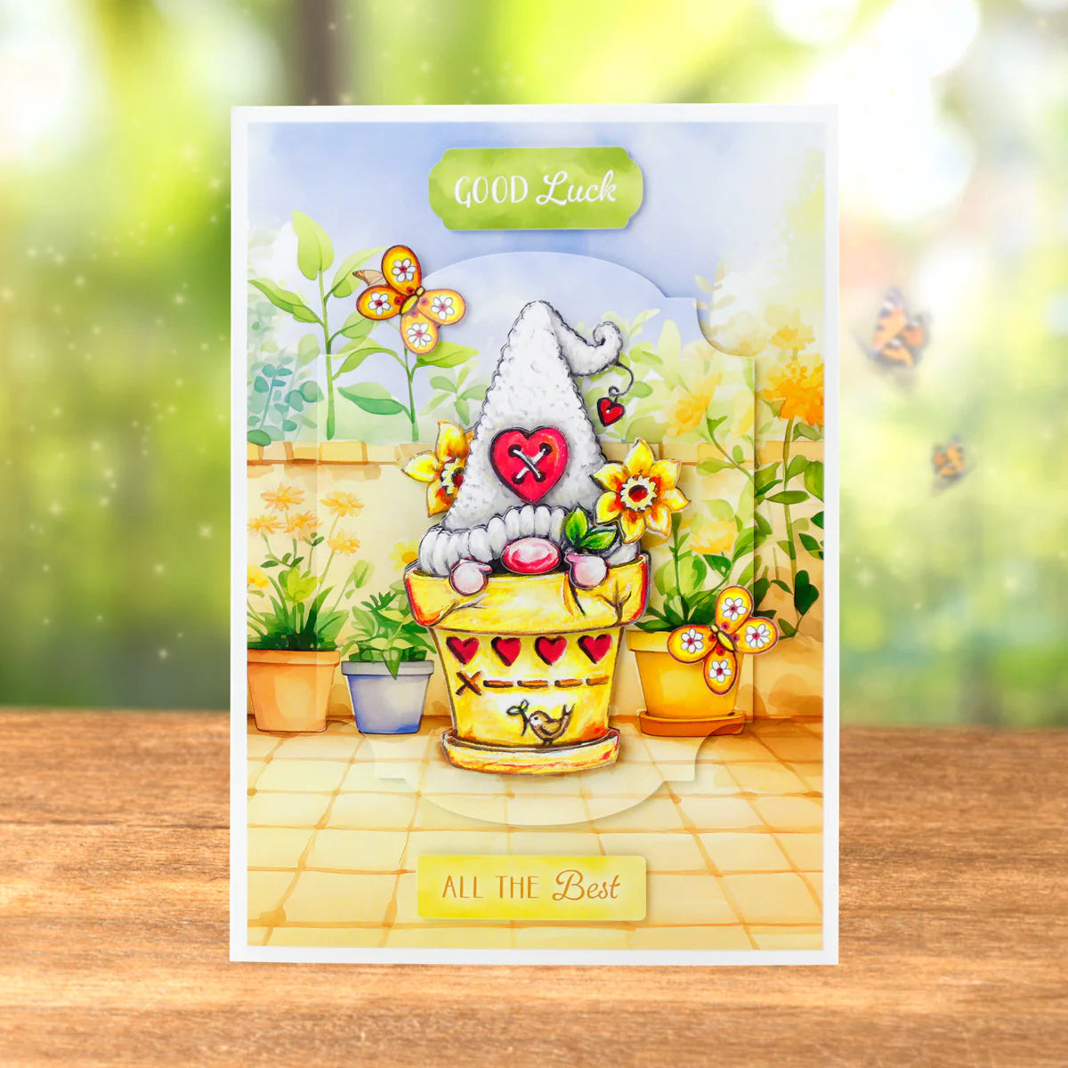 Katy Sue - The Garden Gnomes Card Making Kit (4 pack)