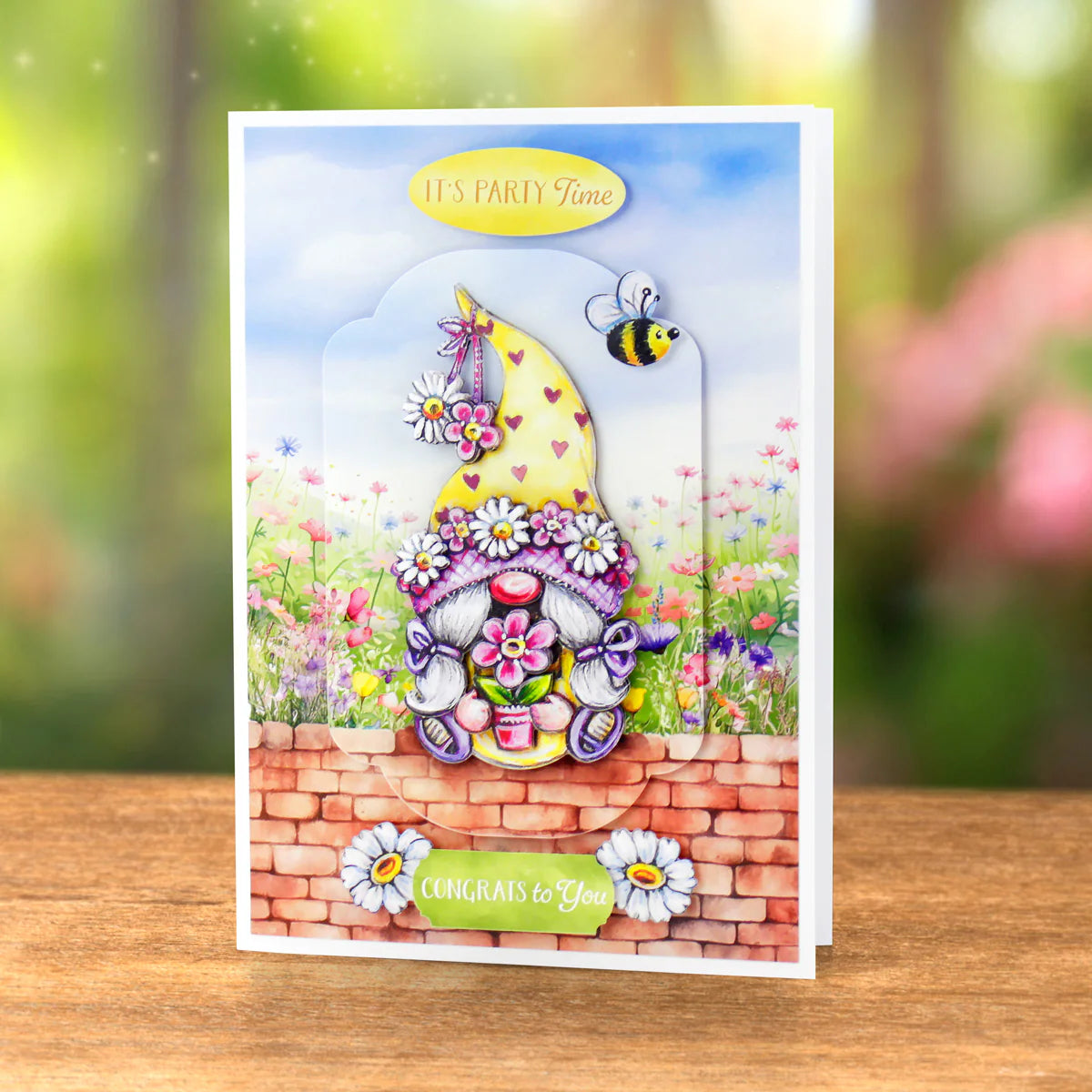 Katy Sue - The Garden Gnomes Card Making Kit (4 pack)