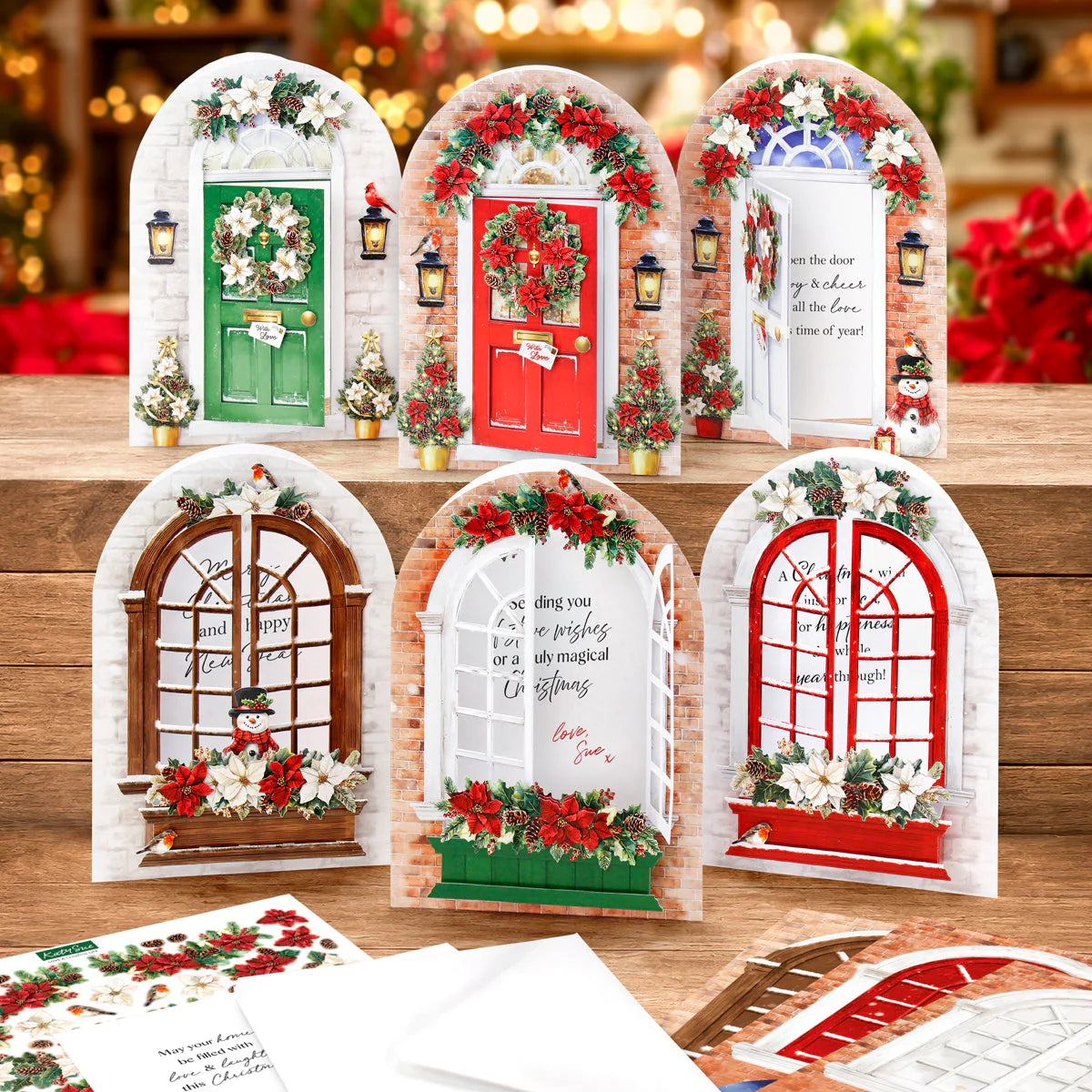 Katy Sue - Christmas Windows & Doors Card Making Kit (6/pack)
