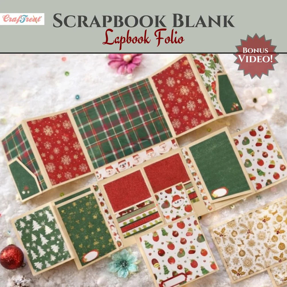 CrafTreat - Scrapbook Blank Precut Album Base -  LapBook Folio - Ivory