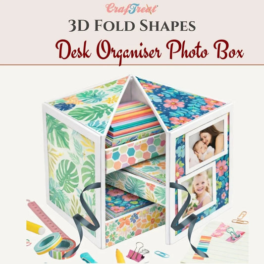 CrafTreat - 3D Fold Shapes - Desk Organiser Photo Box/Gift Box(2 sets)
