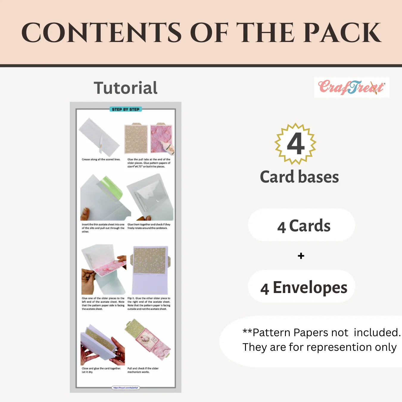 CrafTreat - Card Blanks - Double Slider Card