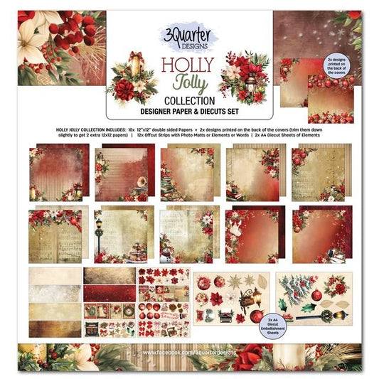 3Quarter Designs - 12x12 Holly Jolly - The Crafty Kiwi