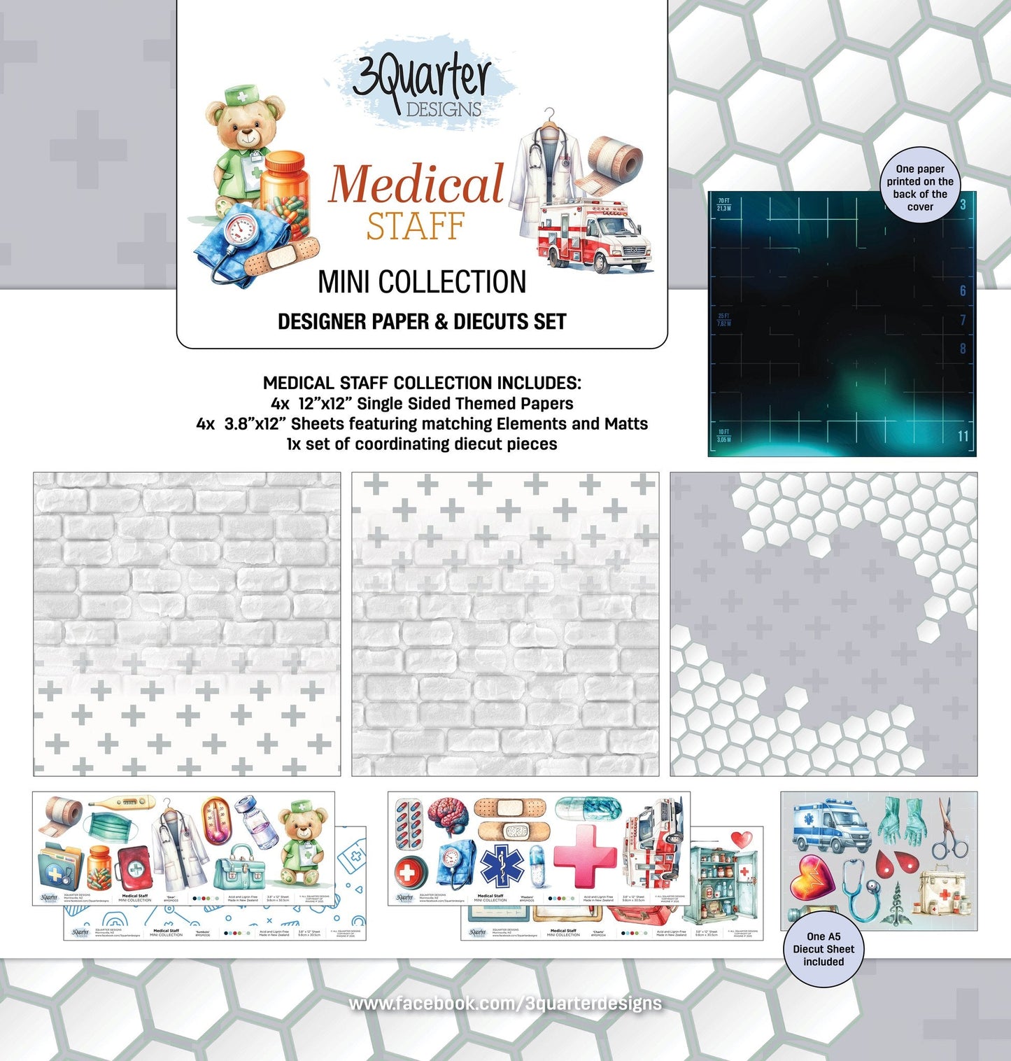 3Quarter Designs - 12x12 Medical Staff Mini Collection - The Crafty Kiwi