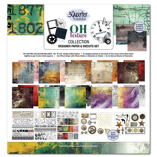 3Quarter Designs - 12x12 Oh Texture - The Crafty Kiwi