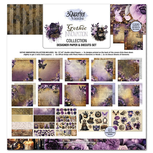 3Quarter Designs - 12x12 Paper Pack - Gothic Innovation - The Crafty Kiwi