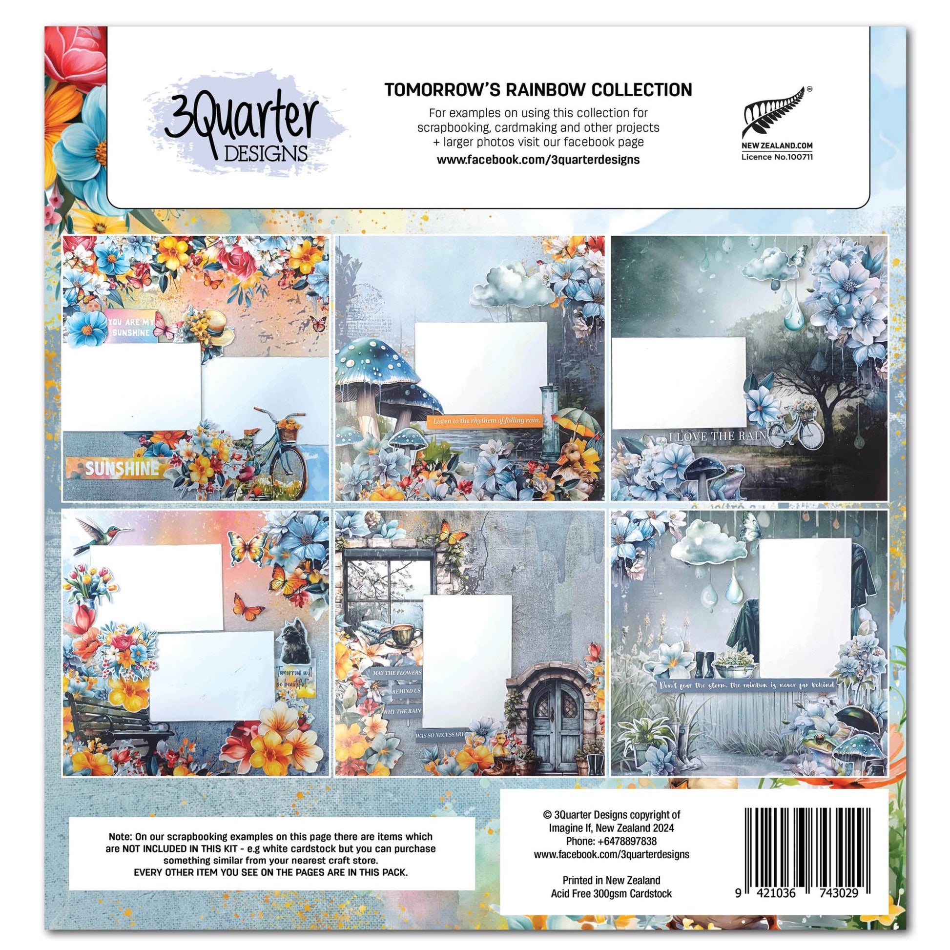 3Quarter Designs - 12x12 Paper Pack - Tomorrow's Rainbow - The Crafty Kiwi