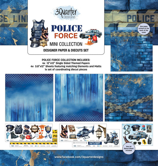 3Quarter Designs - 12x12 Police Force Mini Collection - The Crafty Kiwi