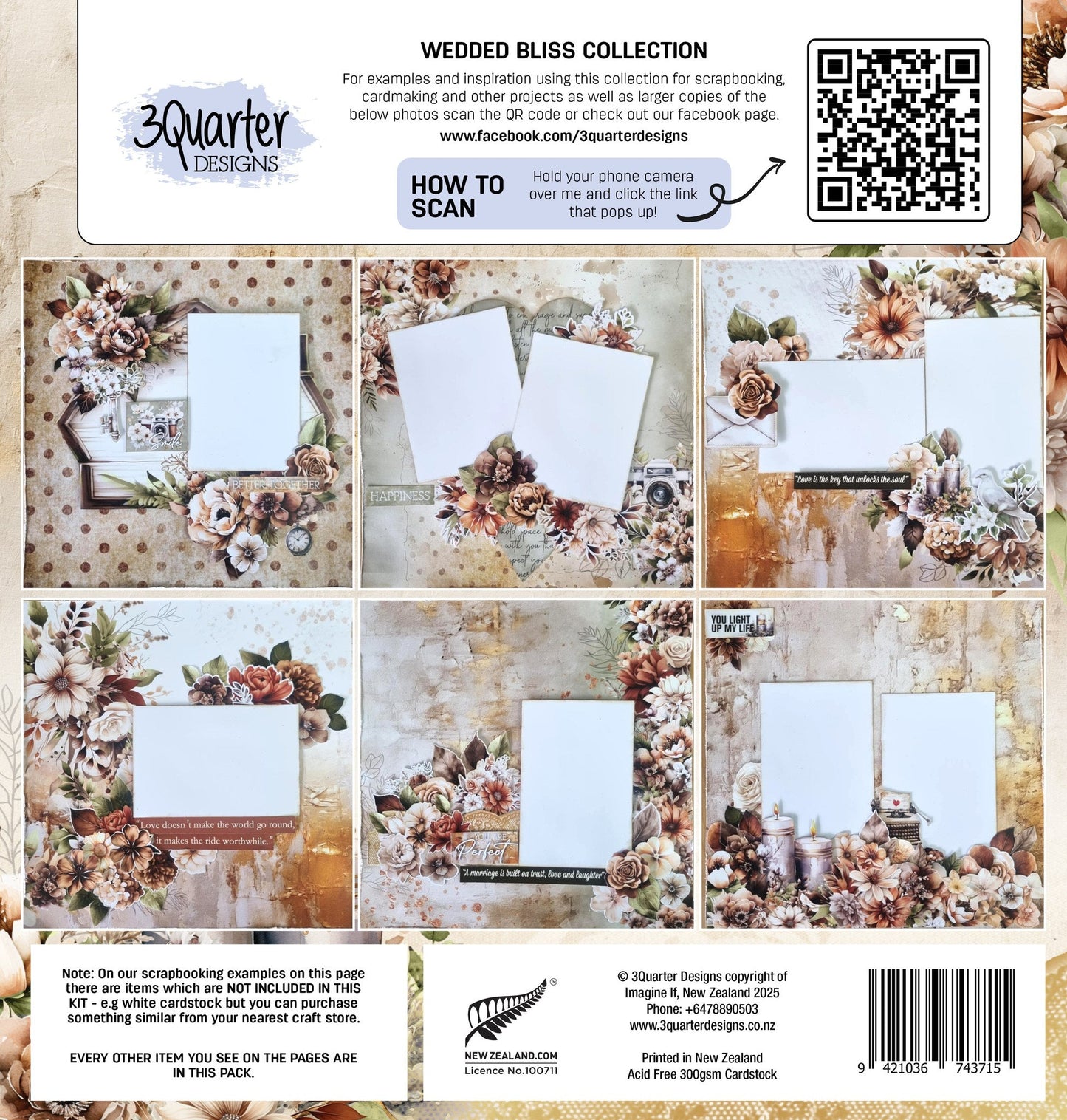 3Quarter Designs - 12x12 Wedded Bliss - The Crafty Kiwi