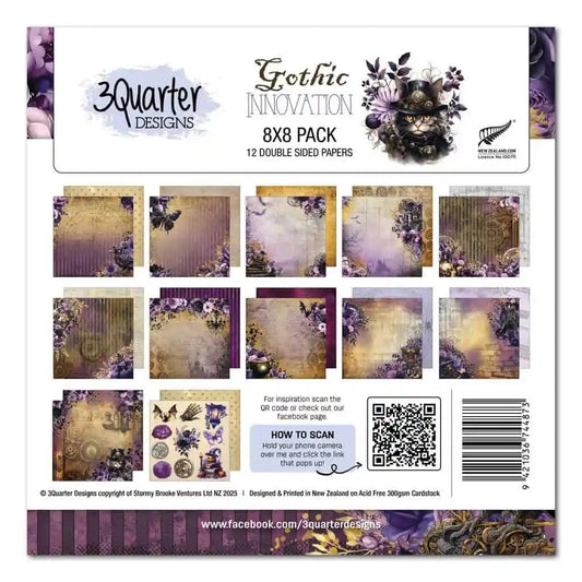 3Quarter Designs - 8×8 Paper Pack - Gothic Innovation - The Crafty Kiwi