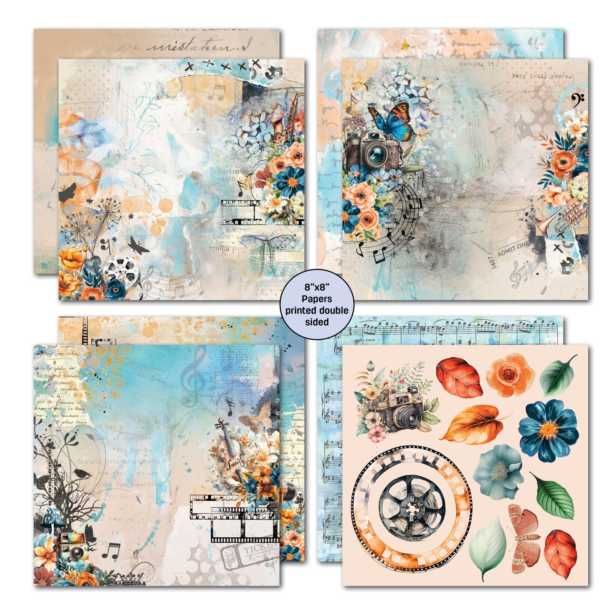 3Quarter Designs - 8x8 Cerulean Score - The Crafty Kiwi