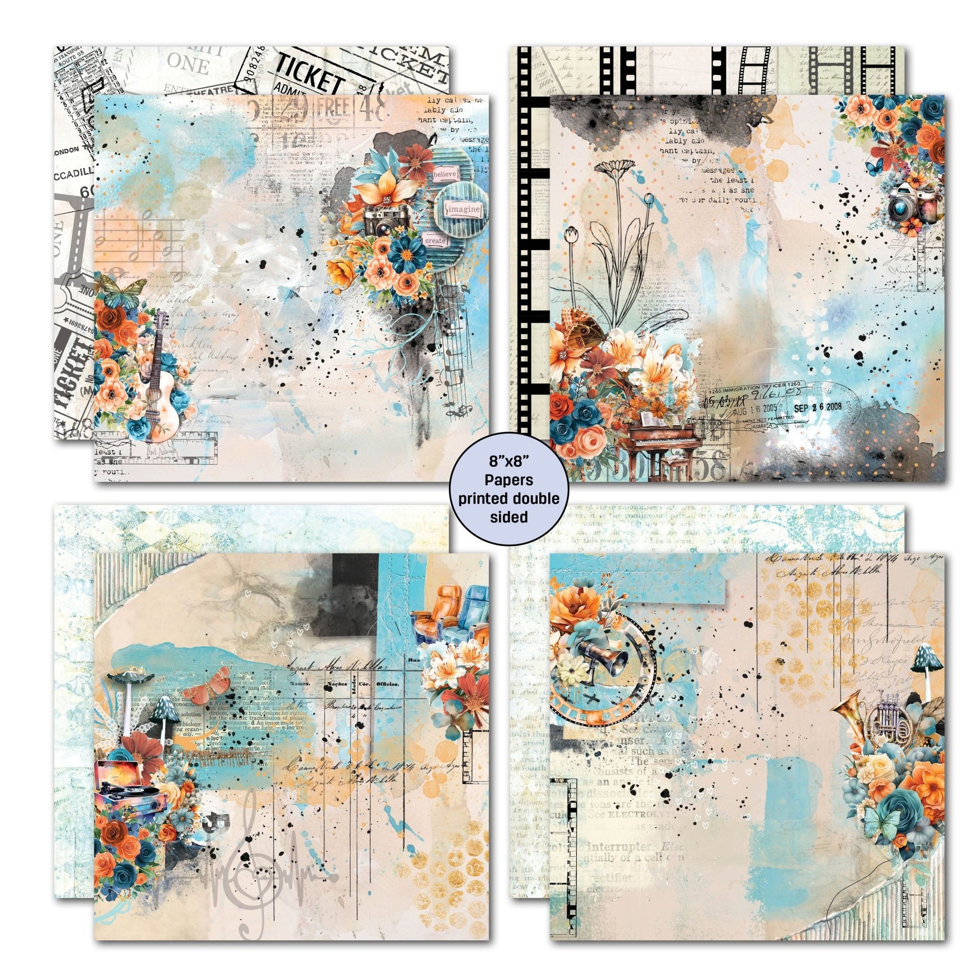 3Quarter Designs - 8x8 Cerulean Score - The Crafty Kiwi