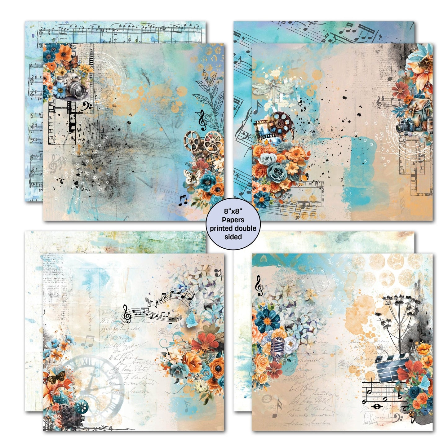 3Quarter Designs - 8x8 Cerulean Score - The Crafty Kiwi