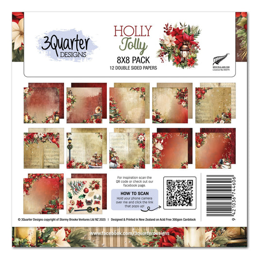 3Quarter Designs - 8x8 Holly Jolly - The Crafty Kiwi