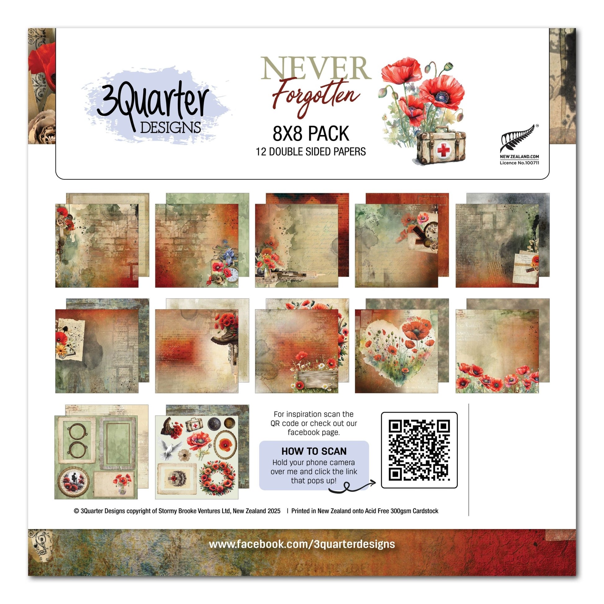 3Quarter Designs - 8x8 Never Forgotten - The Crafty Kiwi