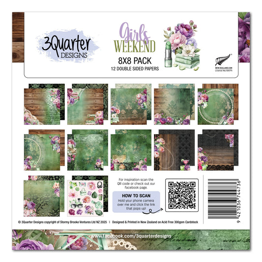 3Quarter Designs - 8x8 Paper Pack - Girls Weekend - The Crafty Kiwi