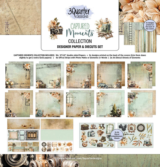 3Quarter Designs - Captured Moments 12x12 Paper Pack - The Crafty Kiwi