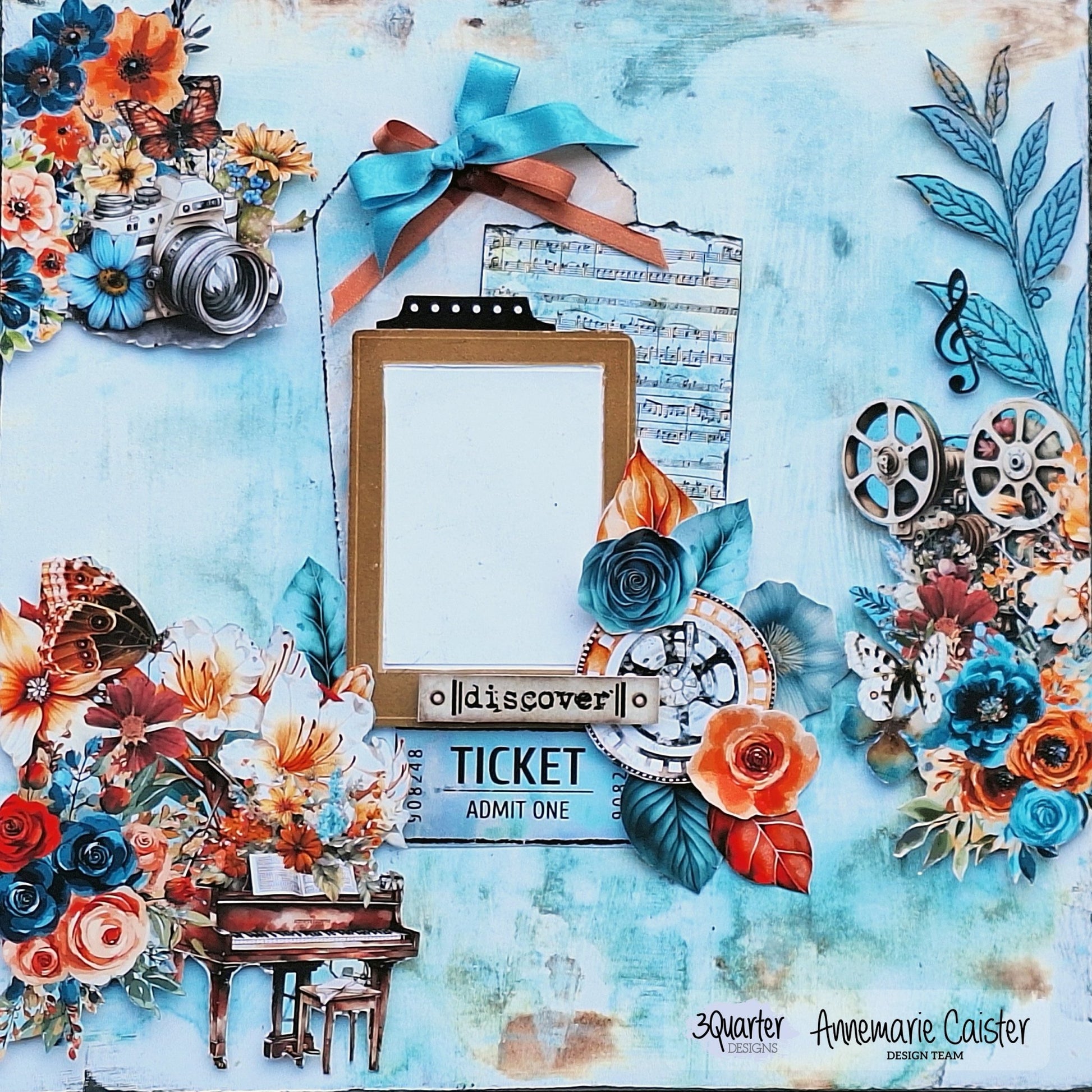 3Quarter Designs - Cerulean Score Scrapbooking Kit - By Annemarie - The Crafty Kiwi