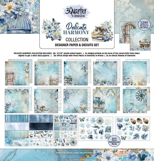 3Quarter Designs - Delicate Harmony - 12x12 Collection Pack - The Crafty Kiwi